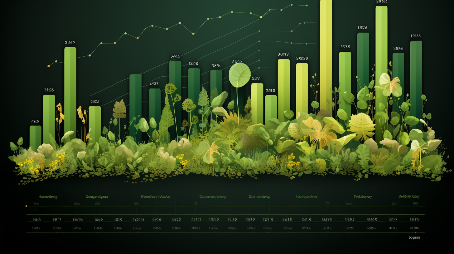 Ecological infographic with bar graph and text sections