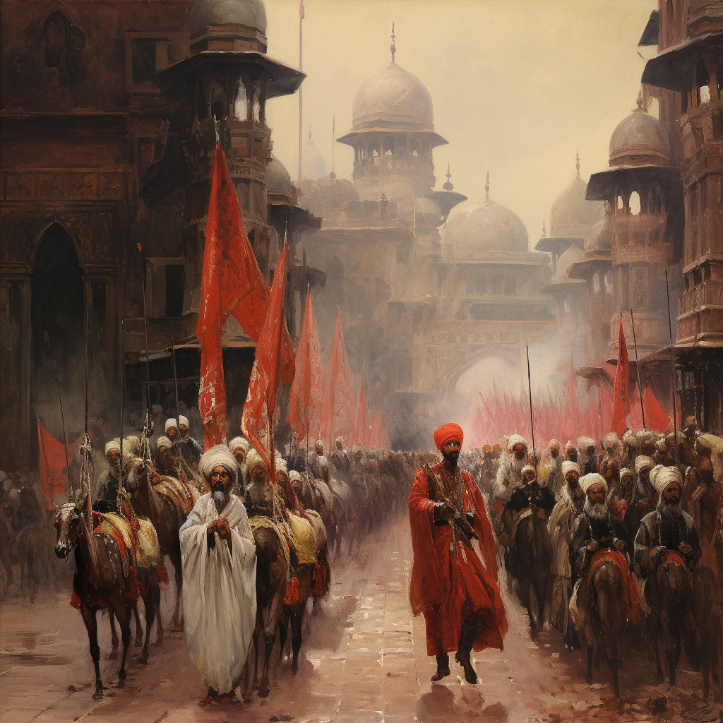 Great Moghul Procession Painting by Edwin Lord Weeks