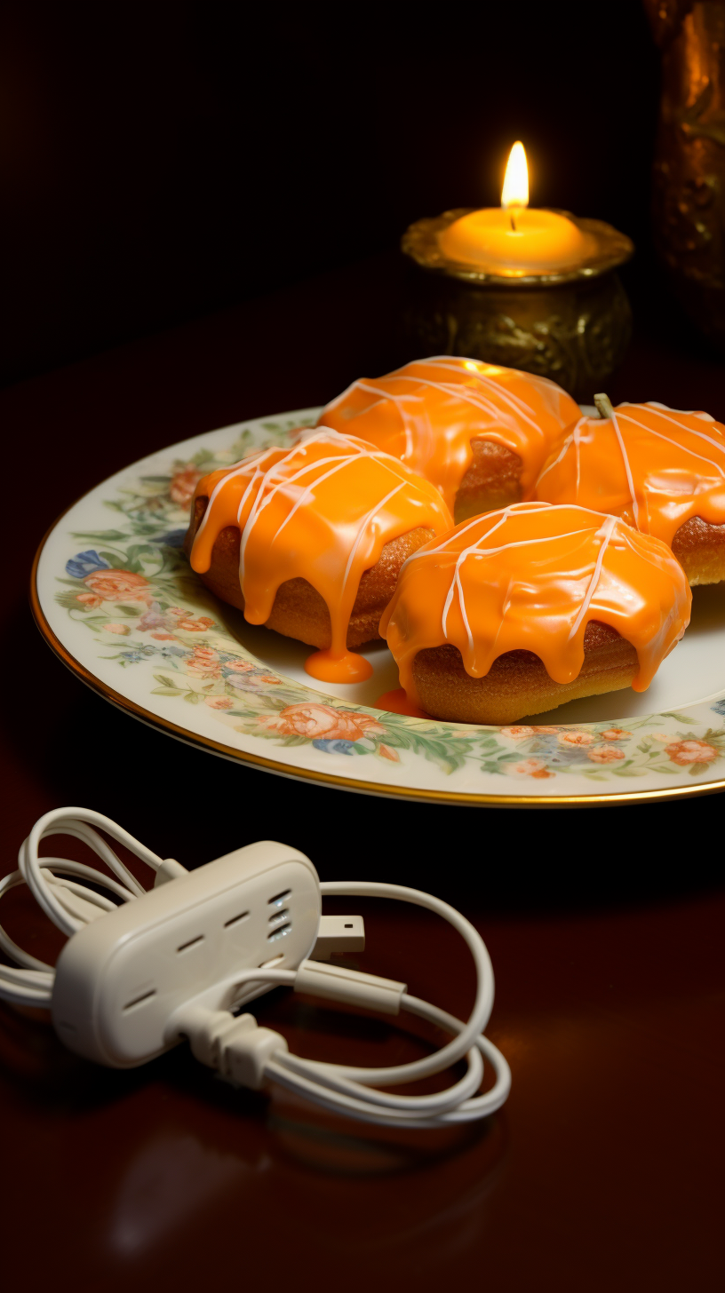 Super-powered electric apricot with eclairs