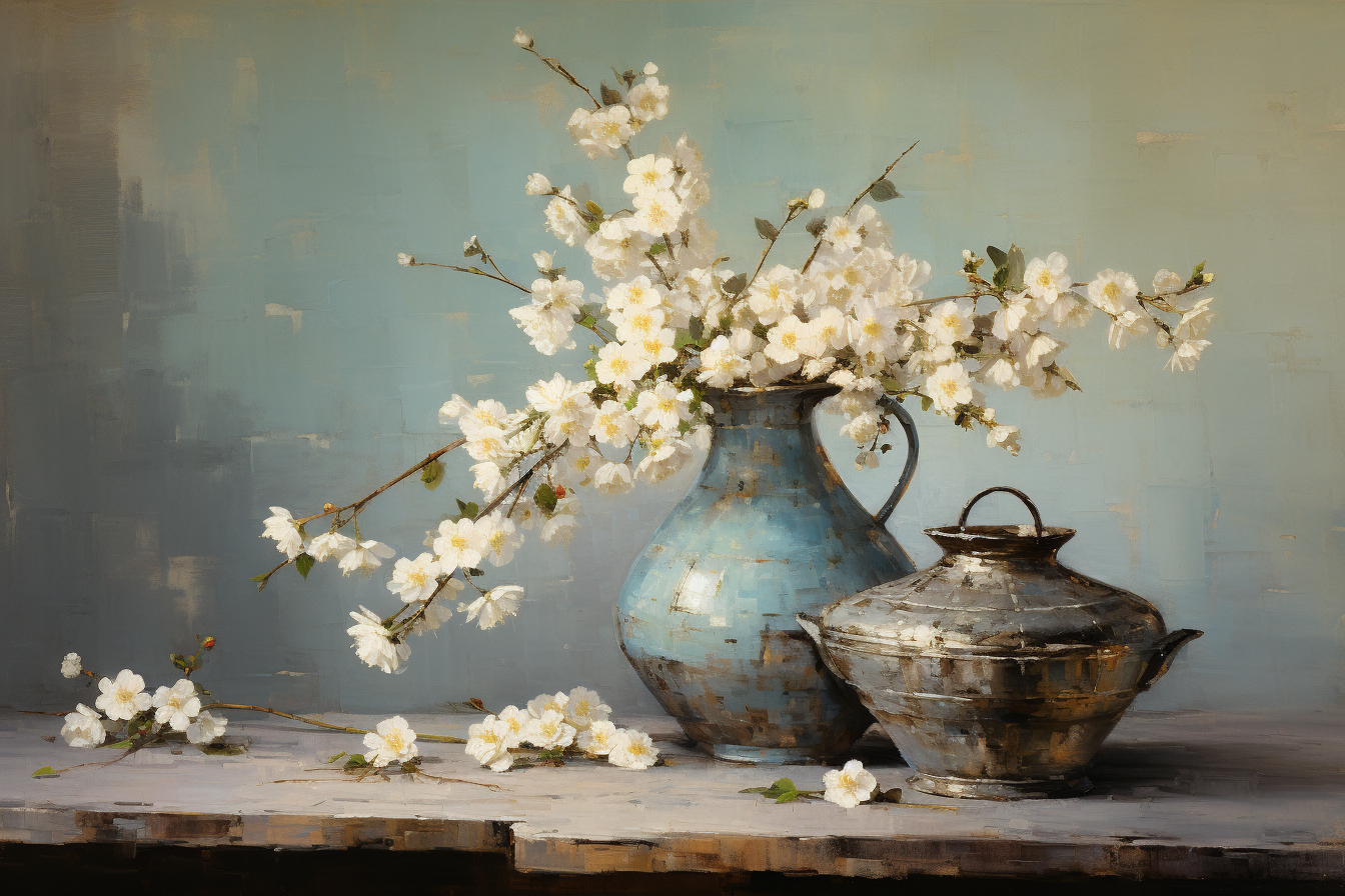 Beautiful floral arrangement by Emil Carlsen and William Nicholson