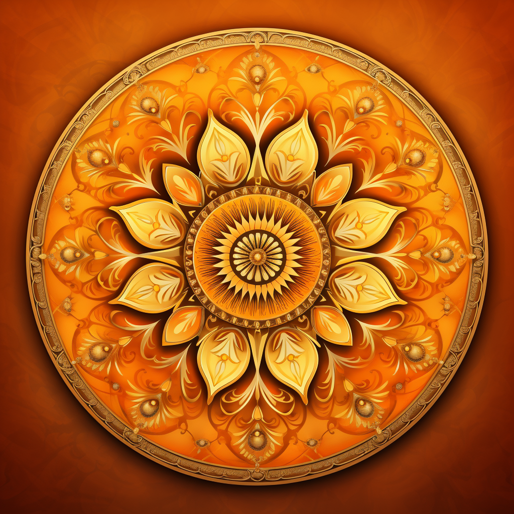 Stunning orange mandala design