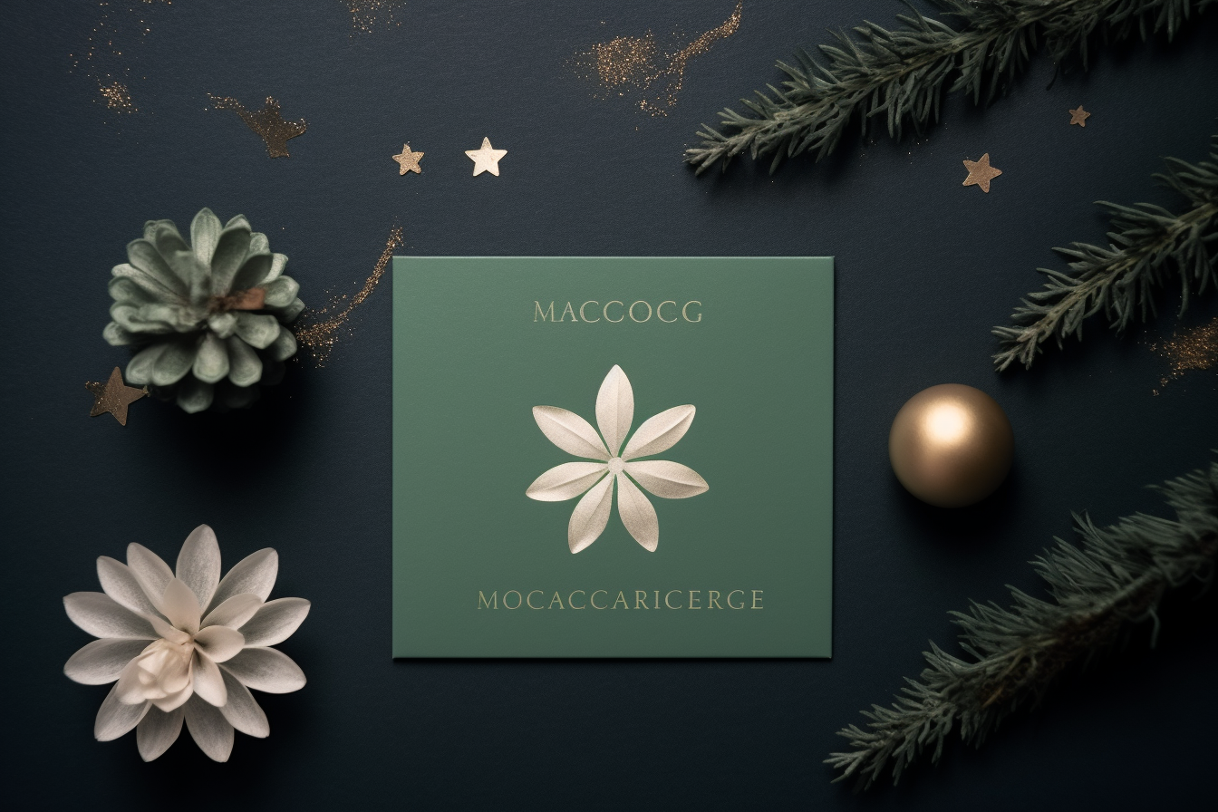 Elegant Mockup Card with Green Palette