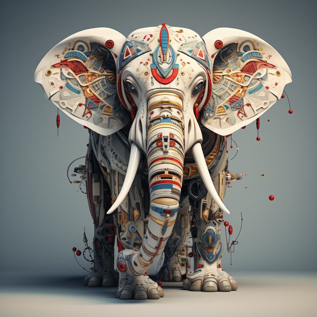 Beautiful elephant artwork by Vasko Taskovski