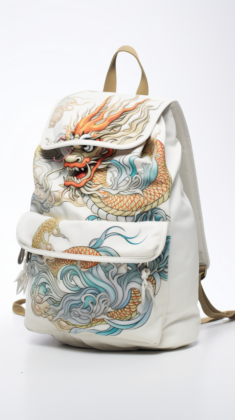 Chinese Dragon Backpack with Environmental Elements