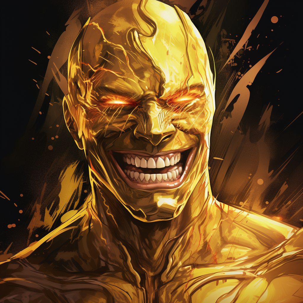 Eobard Thawne Reverse Flash smiling crazily