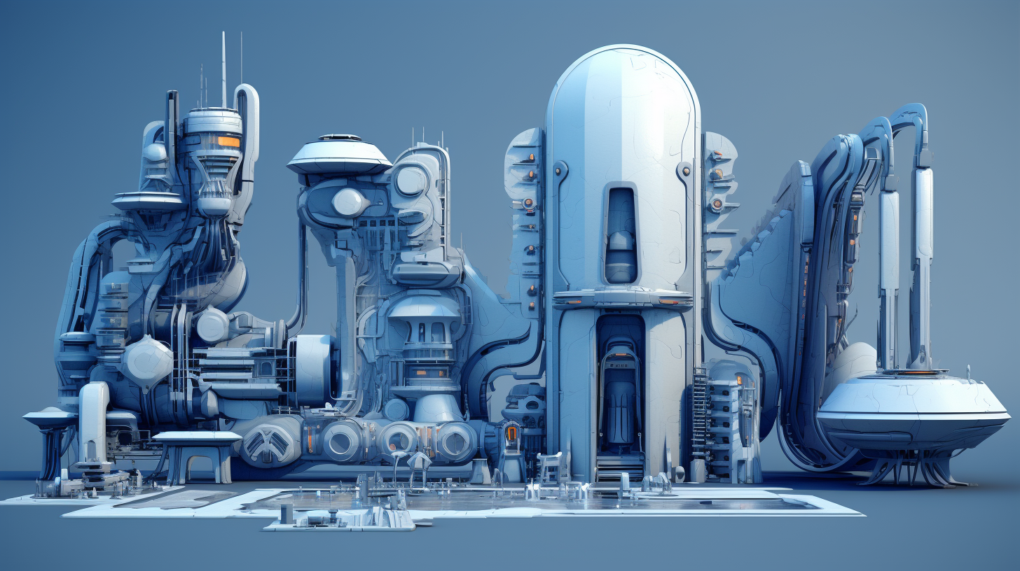 3D Equipment in Light Navy and Azure