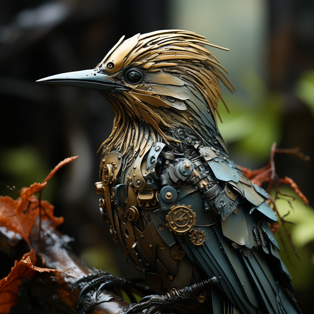 Bird guarding against erosion