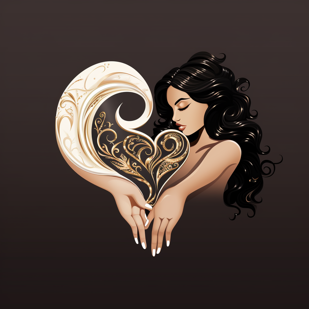 Luxury logo with Eternal Baecation heart