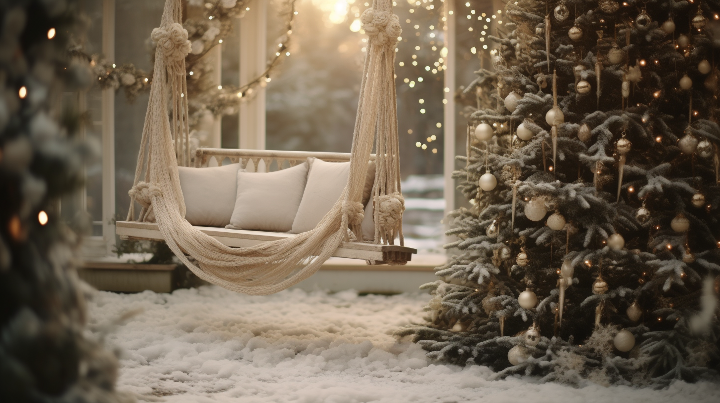 Ethereal Christmas Outdoors with Swing