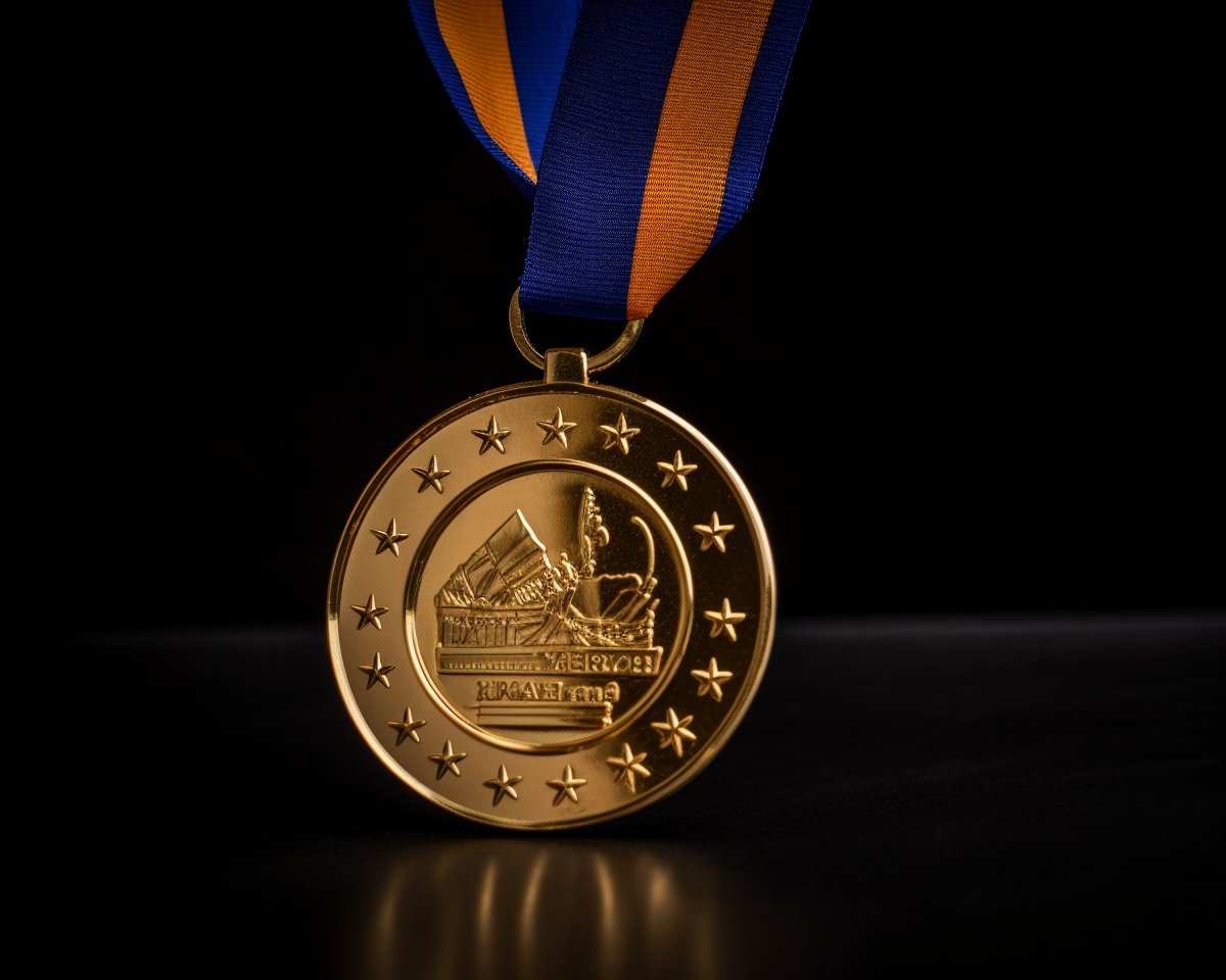 Golden European Champion Medal