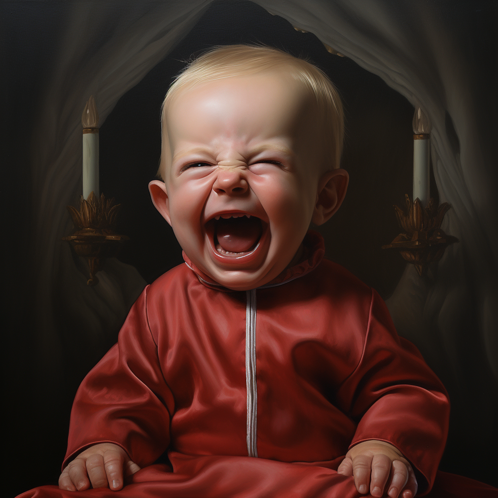 Disturbing baby laughing demonically