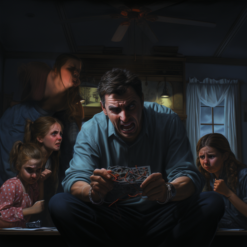 Disturbing Evil Parents Hyperrealistic Picture