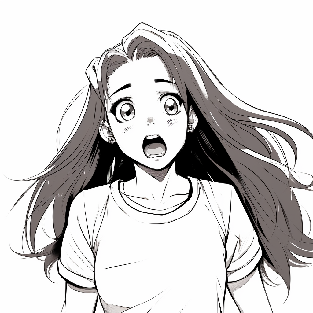 20-year-old girl with excited expression