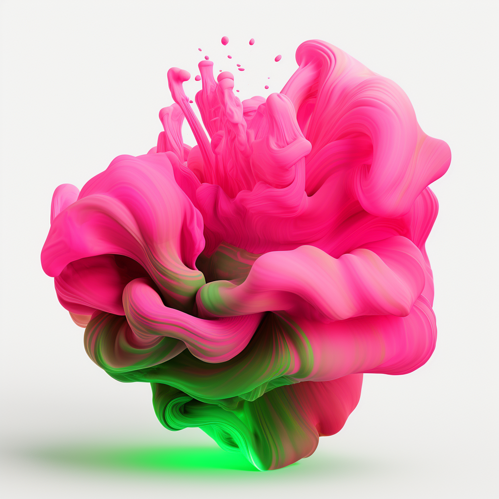 Illustration of expanding hot pink abstract