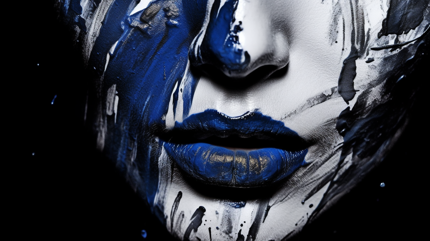 Lady with vibrant face paint art