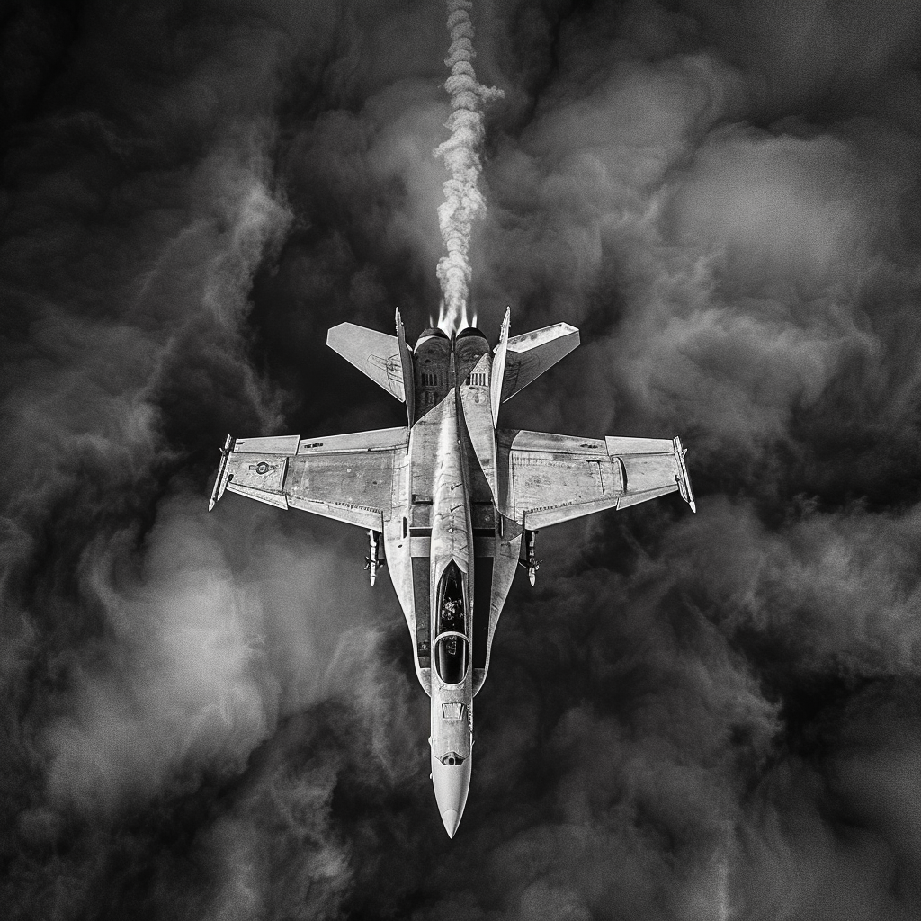 F-18 Fighter Jet with Afterburners