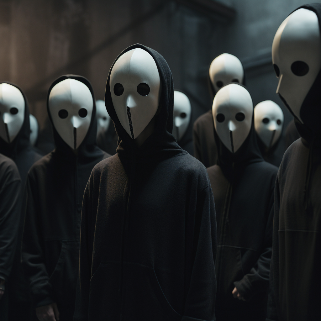 Faceless mask cult photo