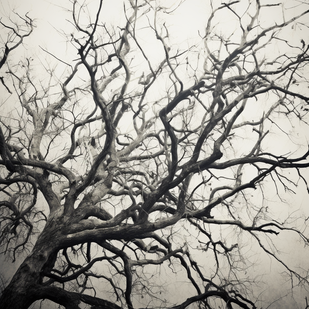 Faded tree branches photo enhancement