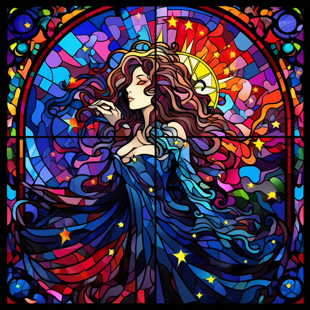 Vibrant stained glass art masterpiece