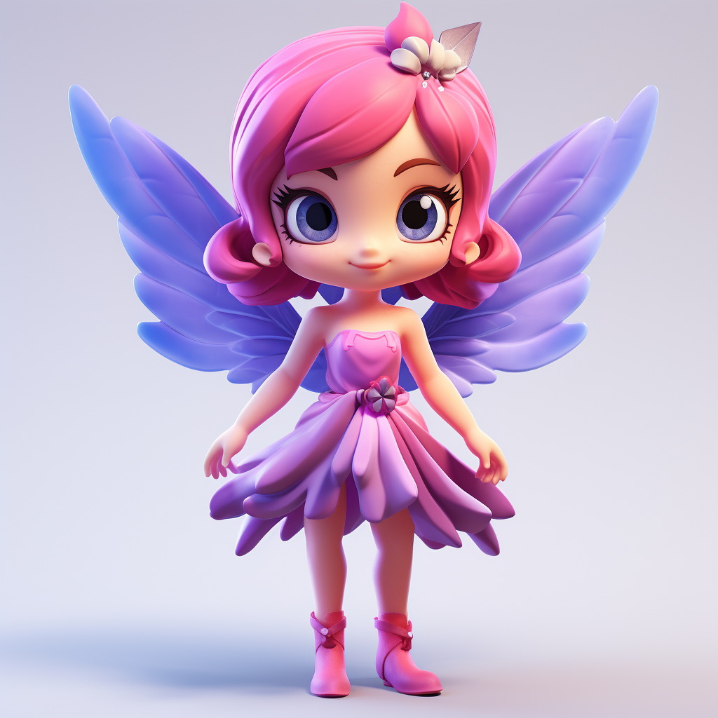 Cute fairy character in Brawlstars style