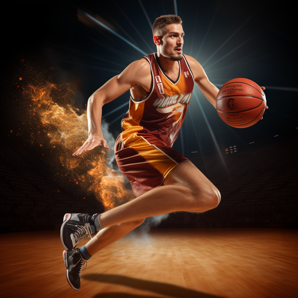 Basketball player in action