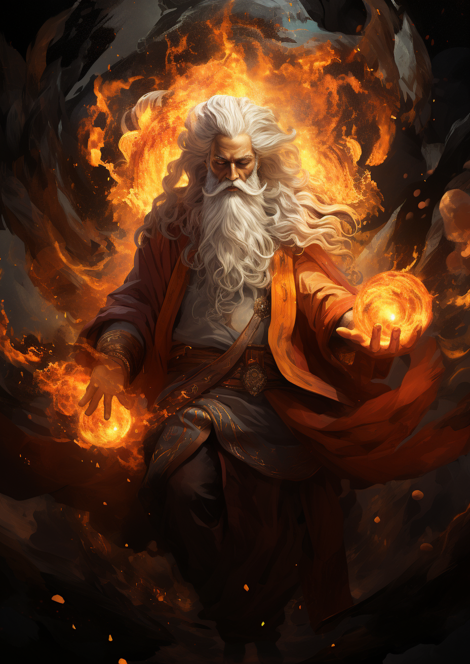 Fantasy Artistic Symbolism with Hinduism, Socrates, RPG