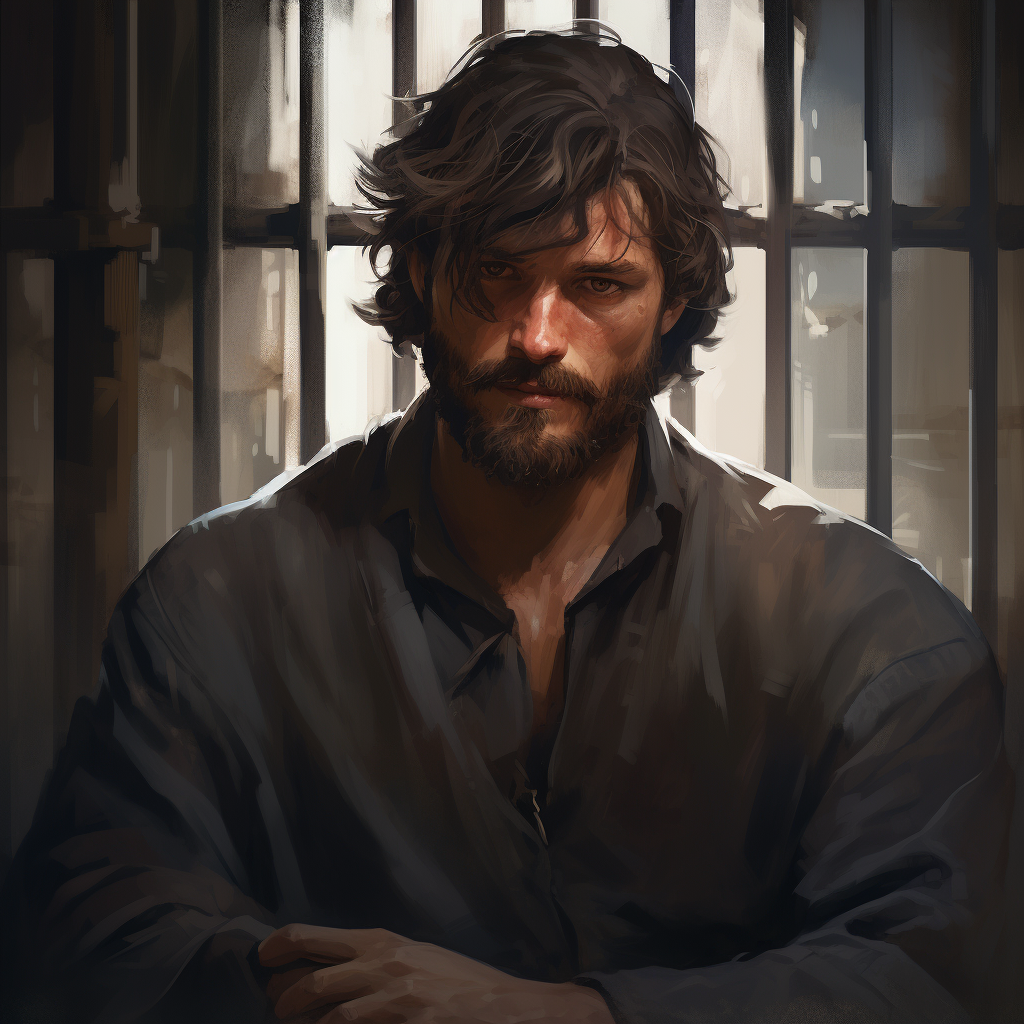 male prisoner artwork fantasy portrait