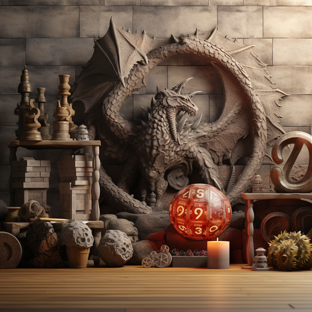 A stunning product photo in a fantasy dungeons and dragons setting