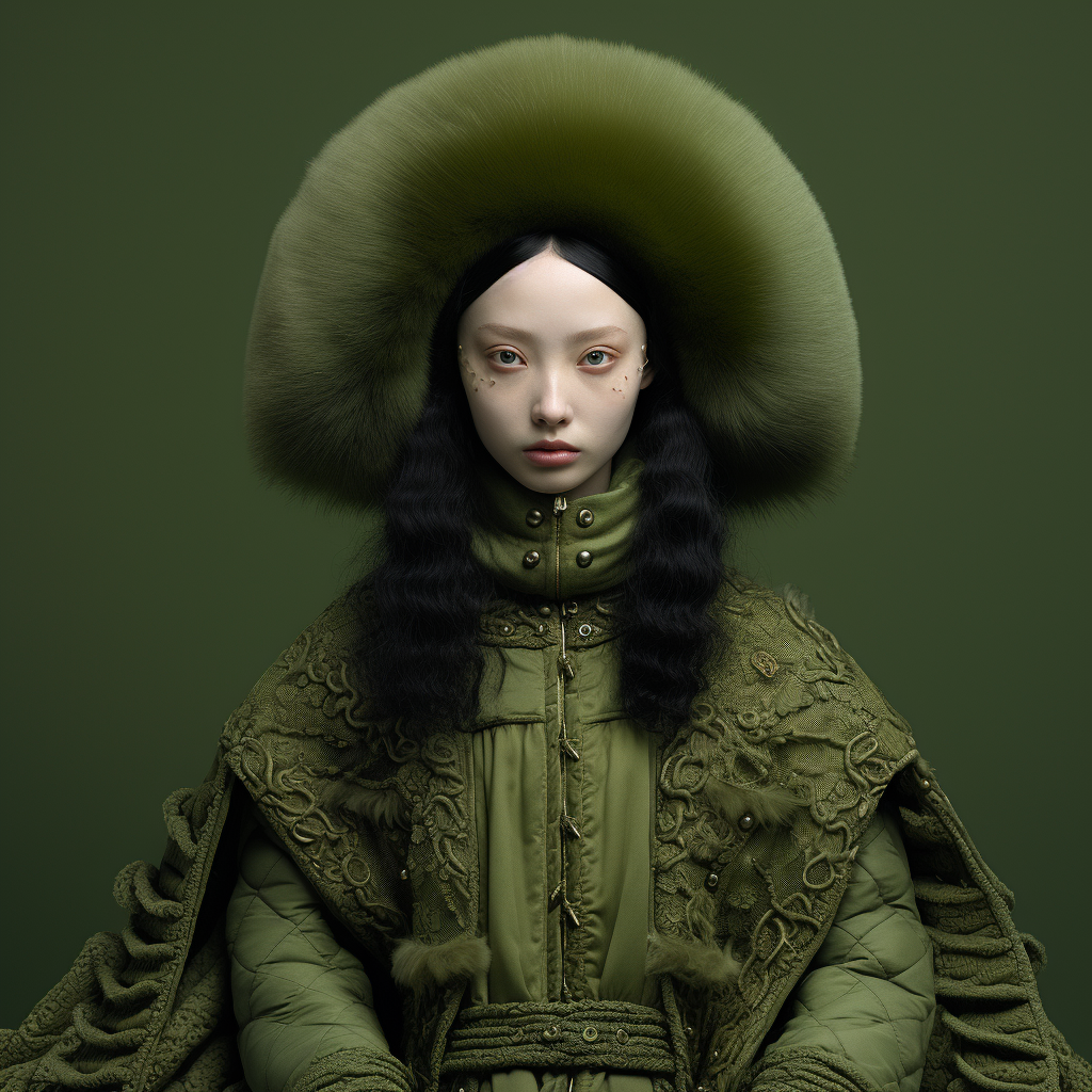 Elongated green fantasy textures