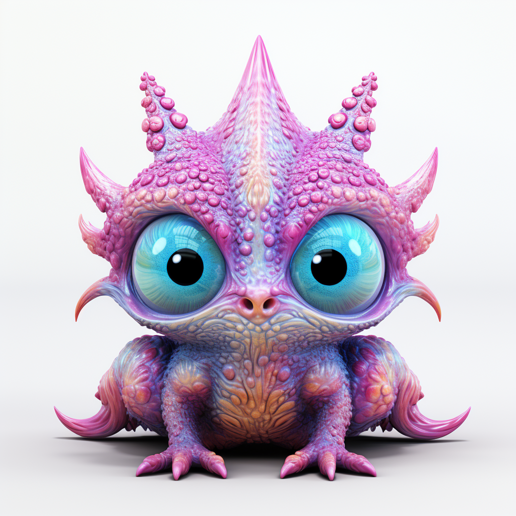 Funky-colored Fantasy Alien Creature