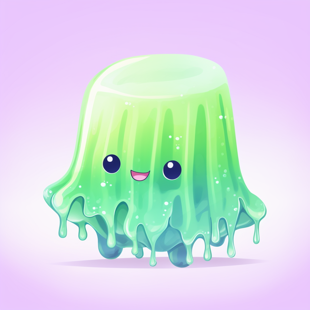 Cute anime slime illustration