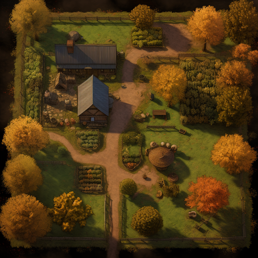 Farm during the fall season