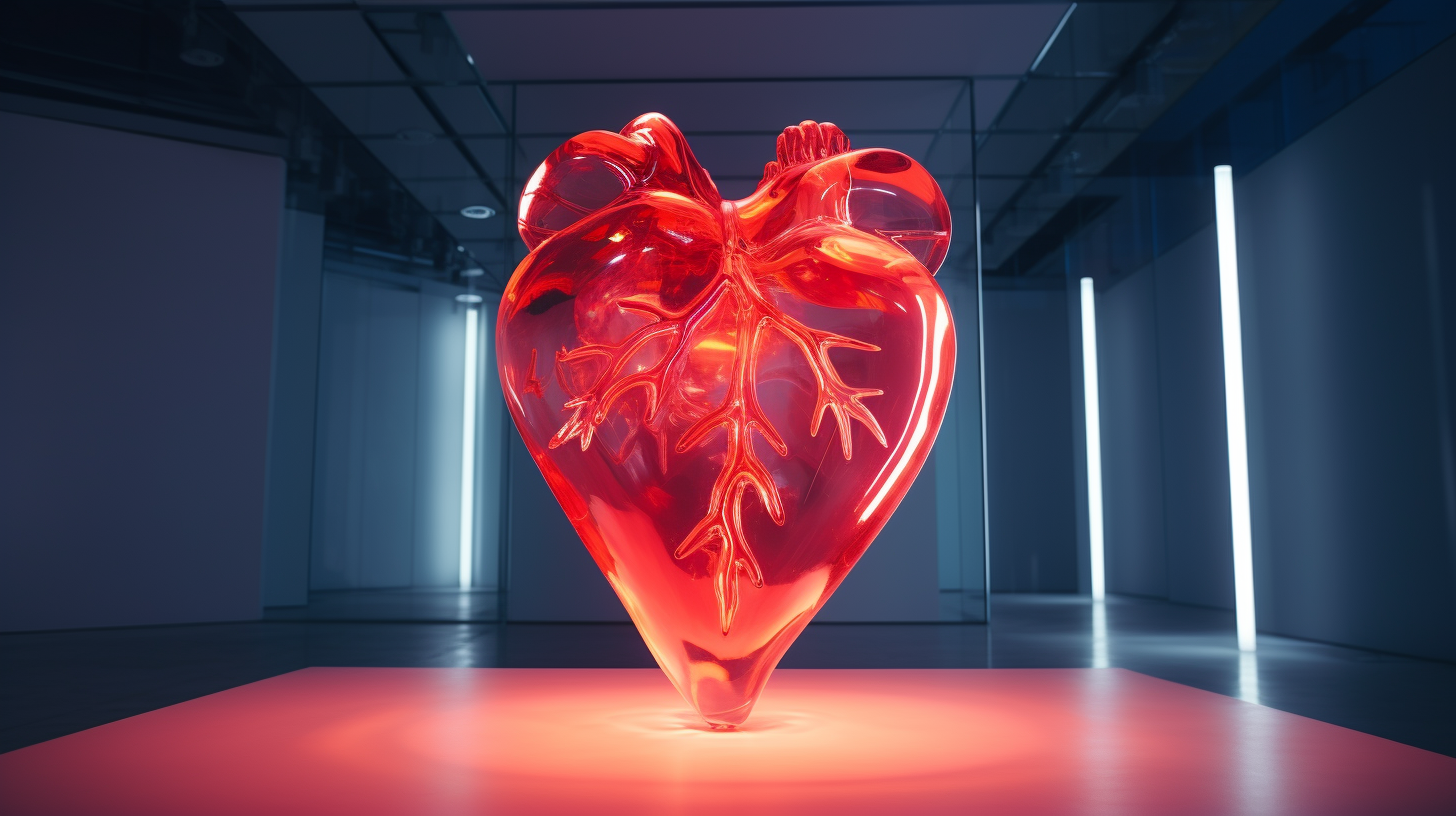 Fashion Editor Glass Realistic Heart Art