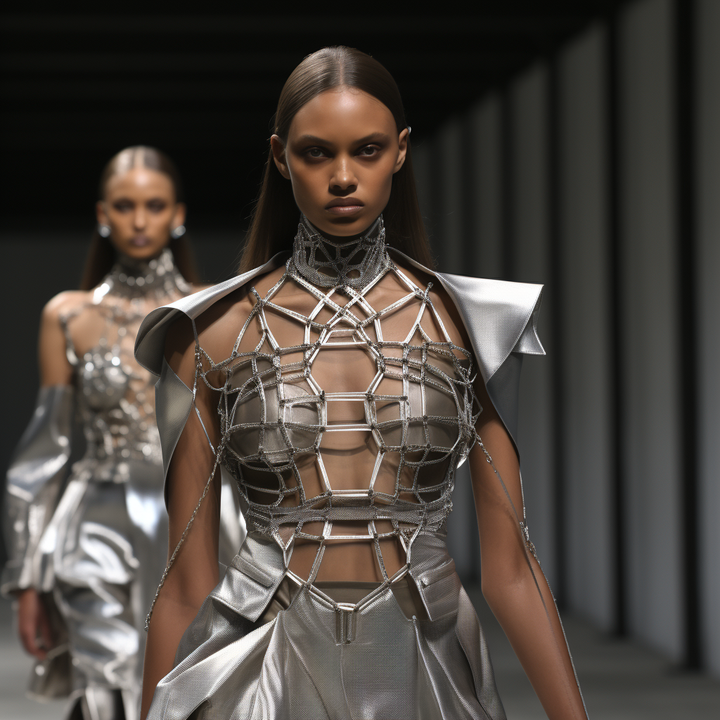 Fashionable metal ready-to-wear attire