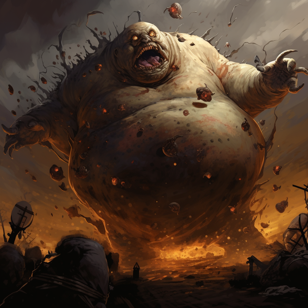 Fantasy Art of a Fat Zombie