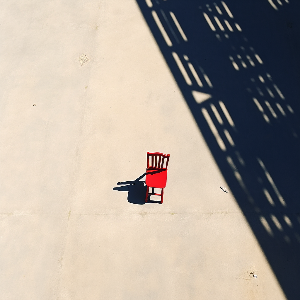 Father on Wooden Chair in Studio