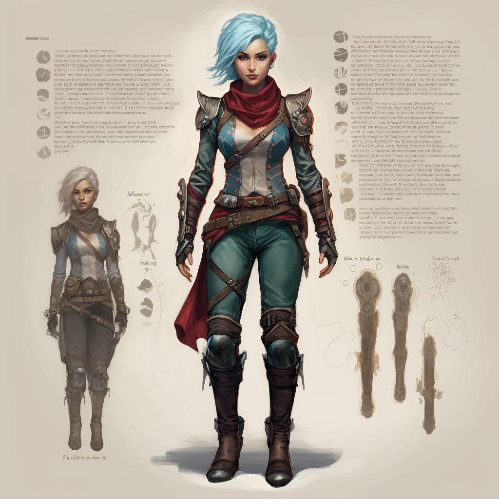 Female Elf Rogue in Studded Leather Armor