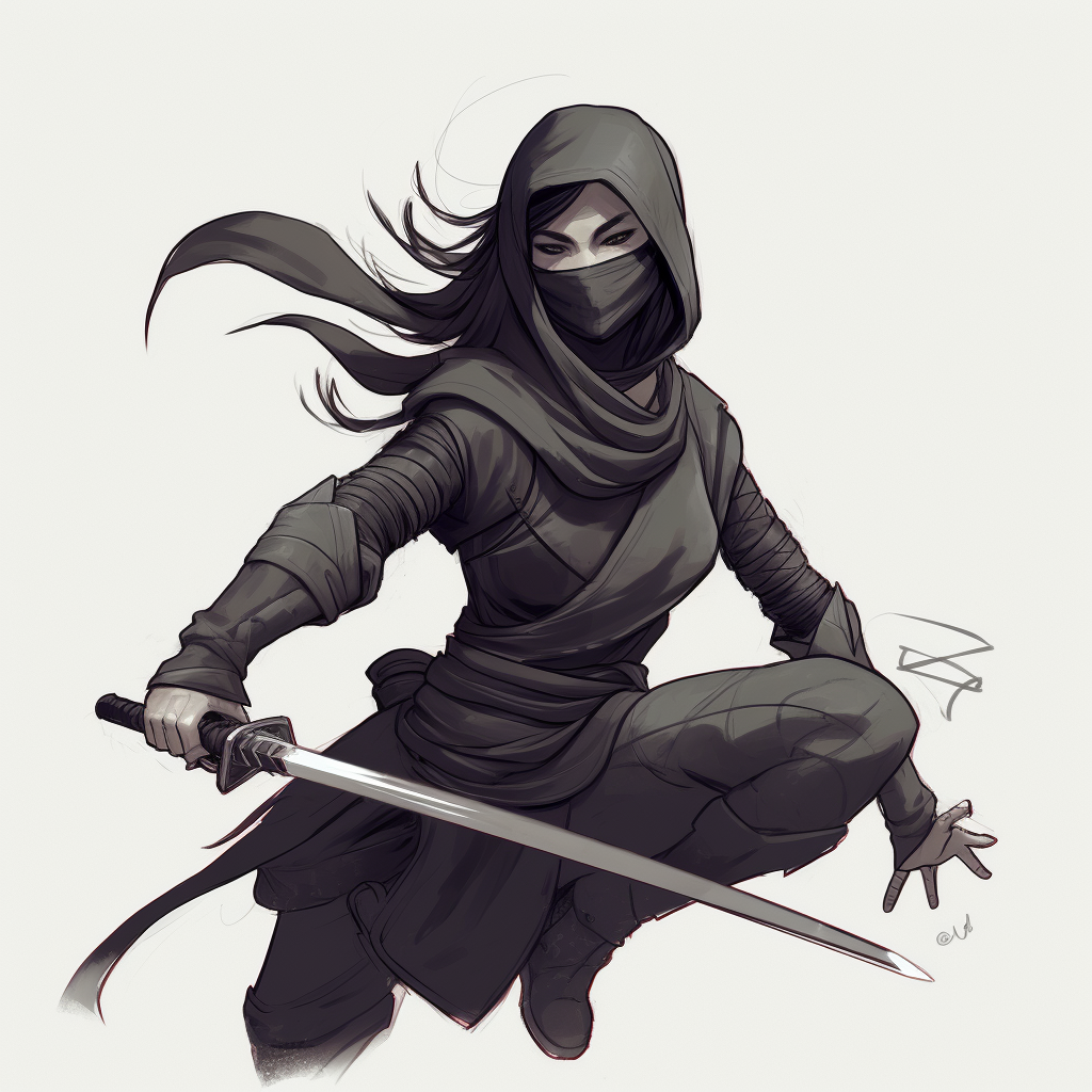 Female ninja artwork illustration ?