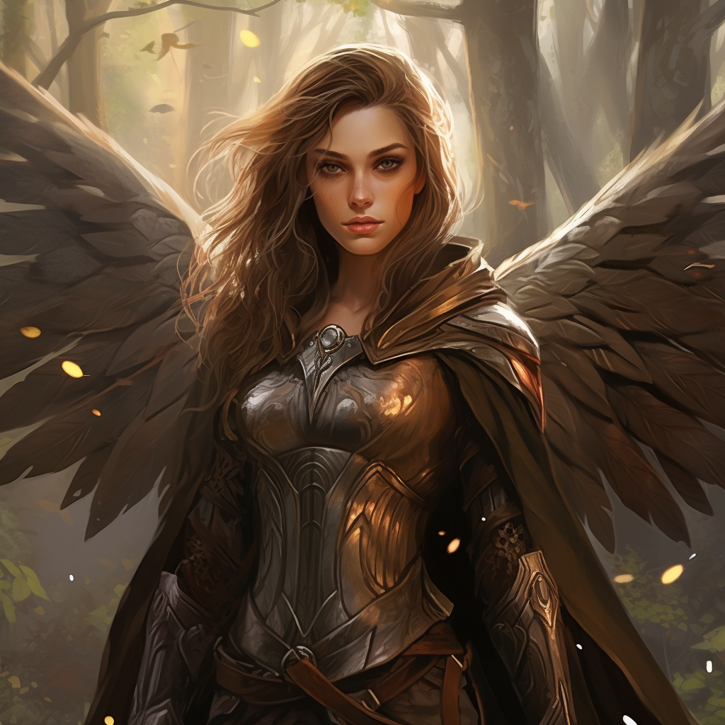 Female with Brown Hair, Daggers, Fairy Wings