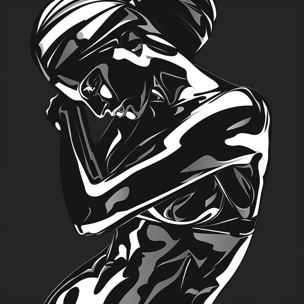 Muscle Woman Reflection Vector Image