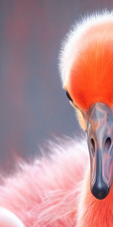 Close-up view of flamingo nest with babies