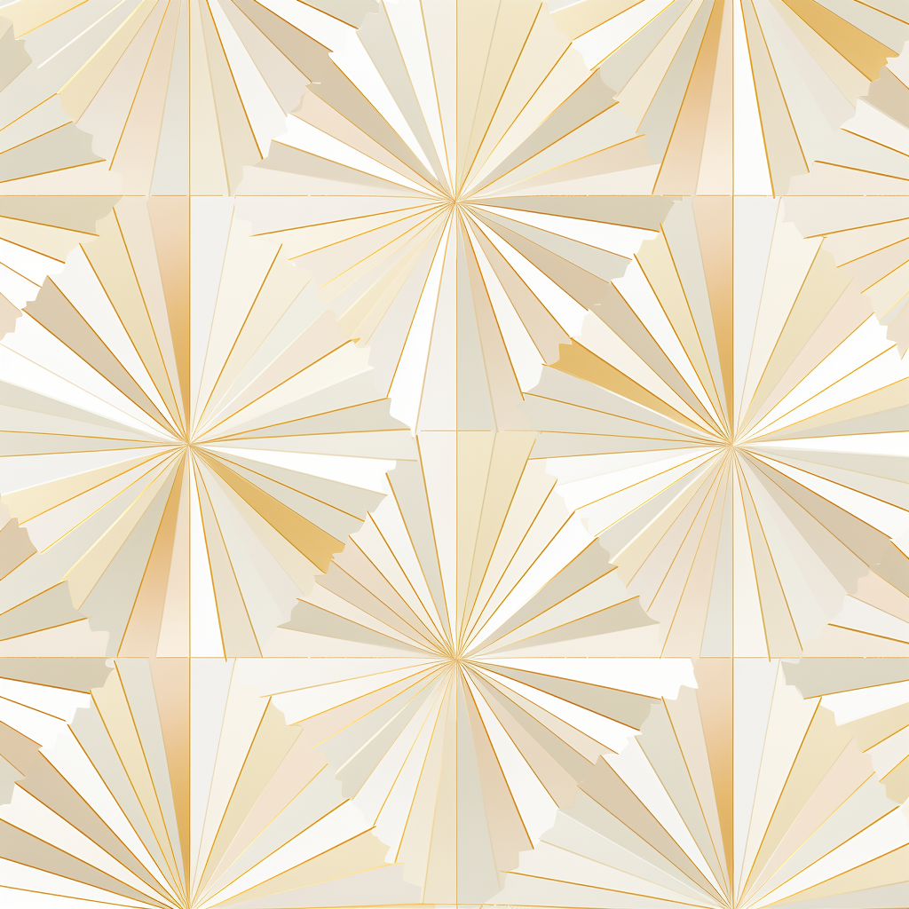 Retro Starburst on Flat Gold and White Slate Background