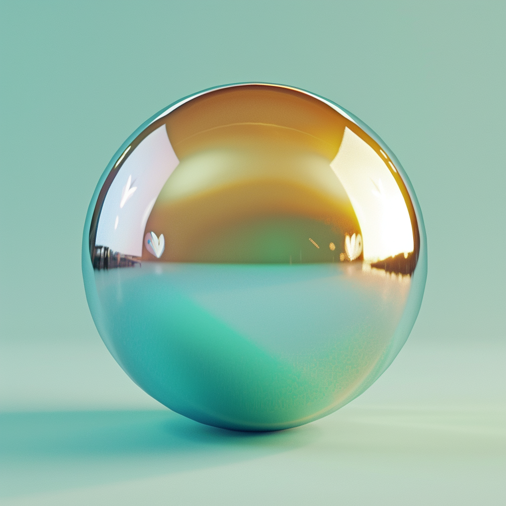 floating sphere gradient colors 3d