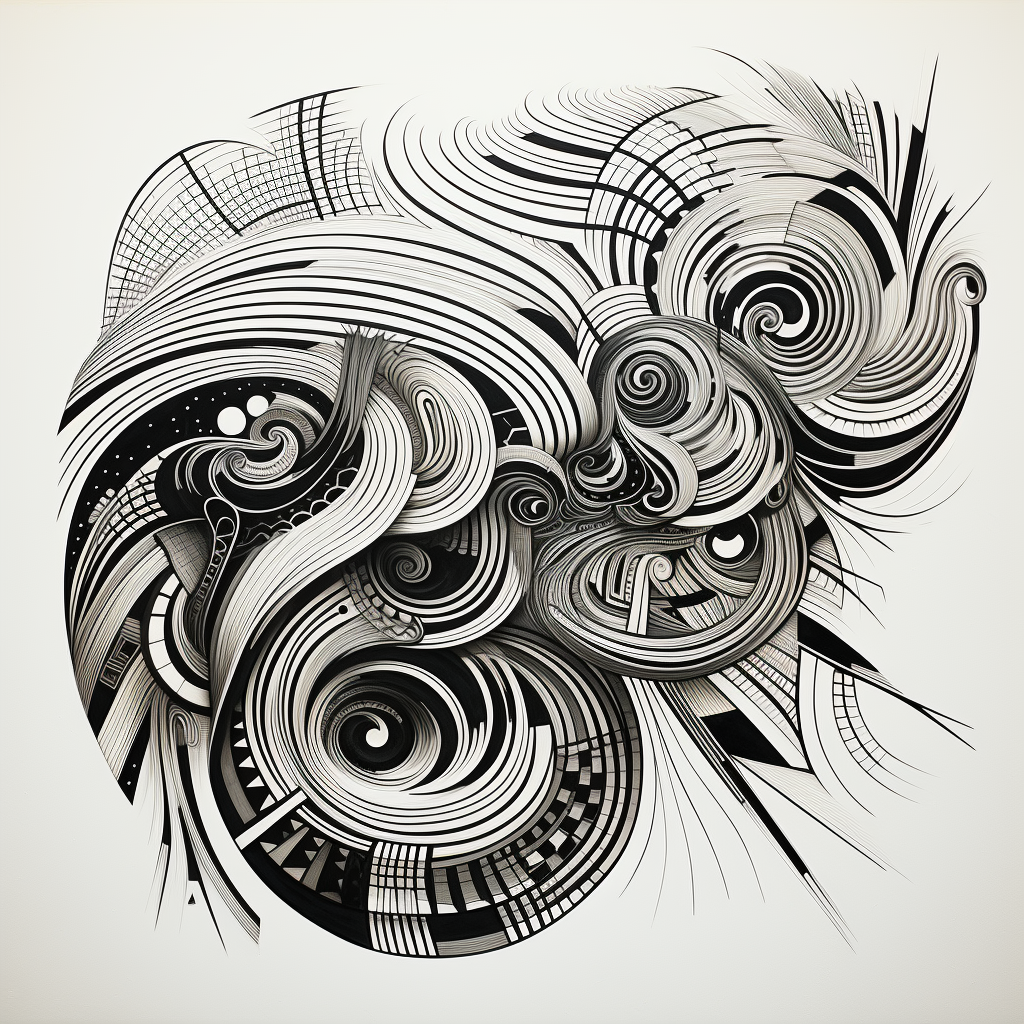 Unique Flowing Line Art Design