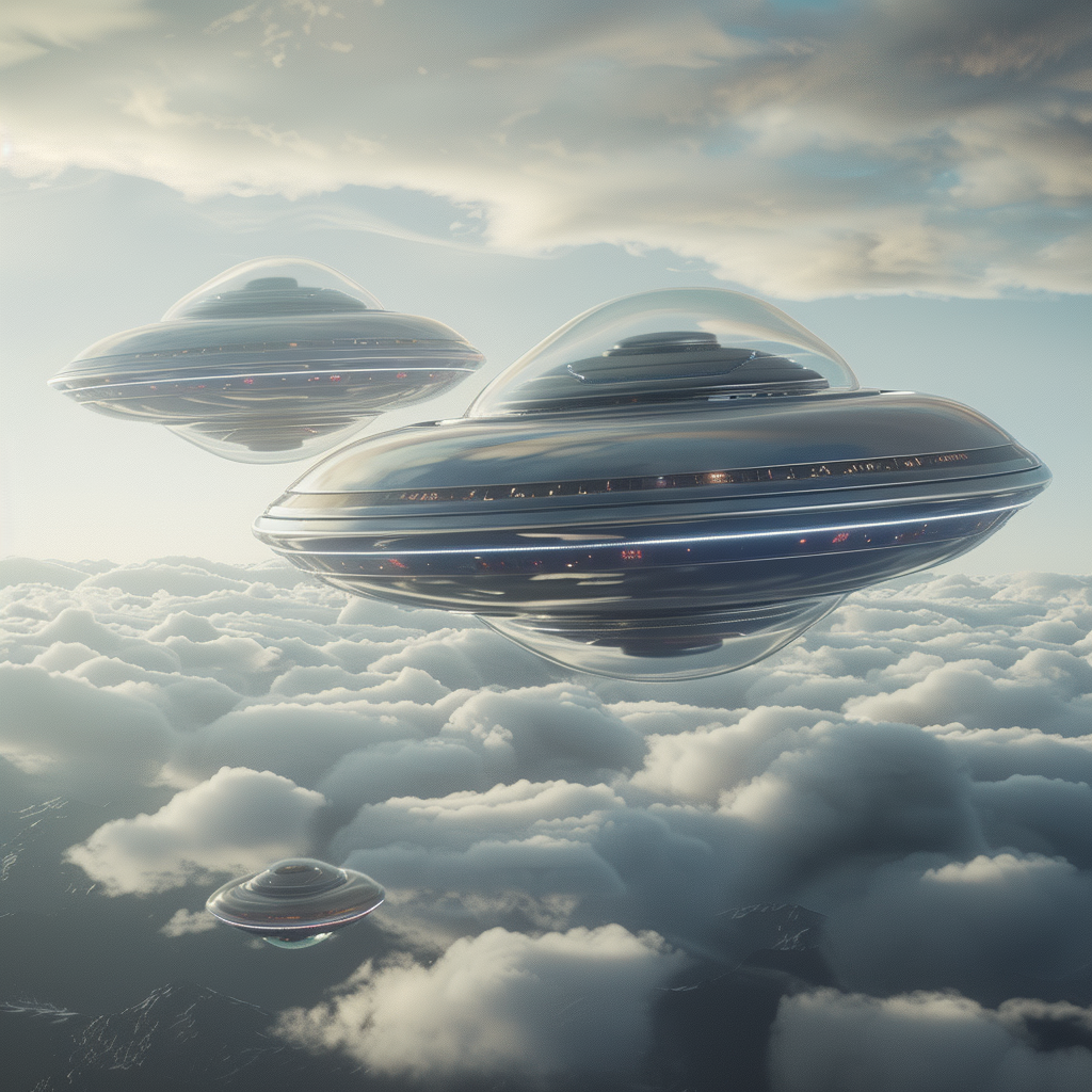 flying saucers in 8K resolution