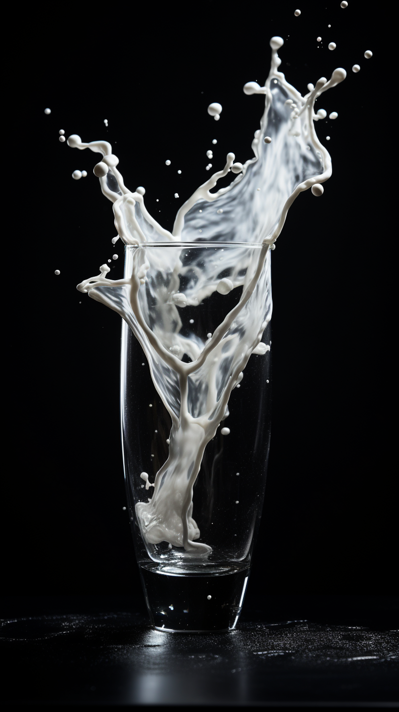 Refreshing foam in glass on black background