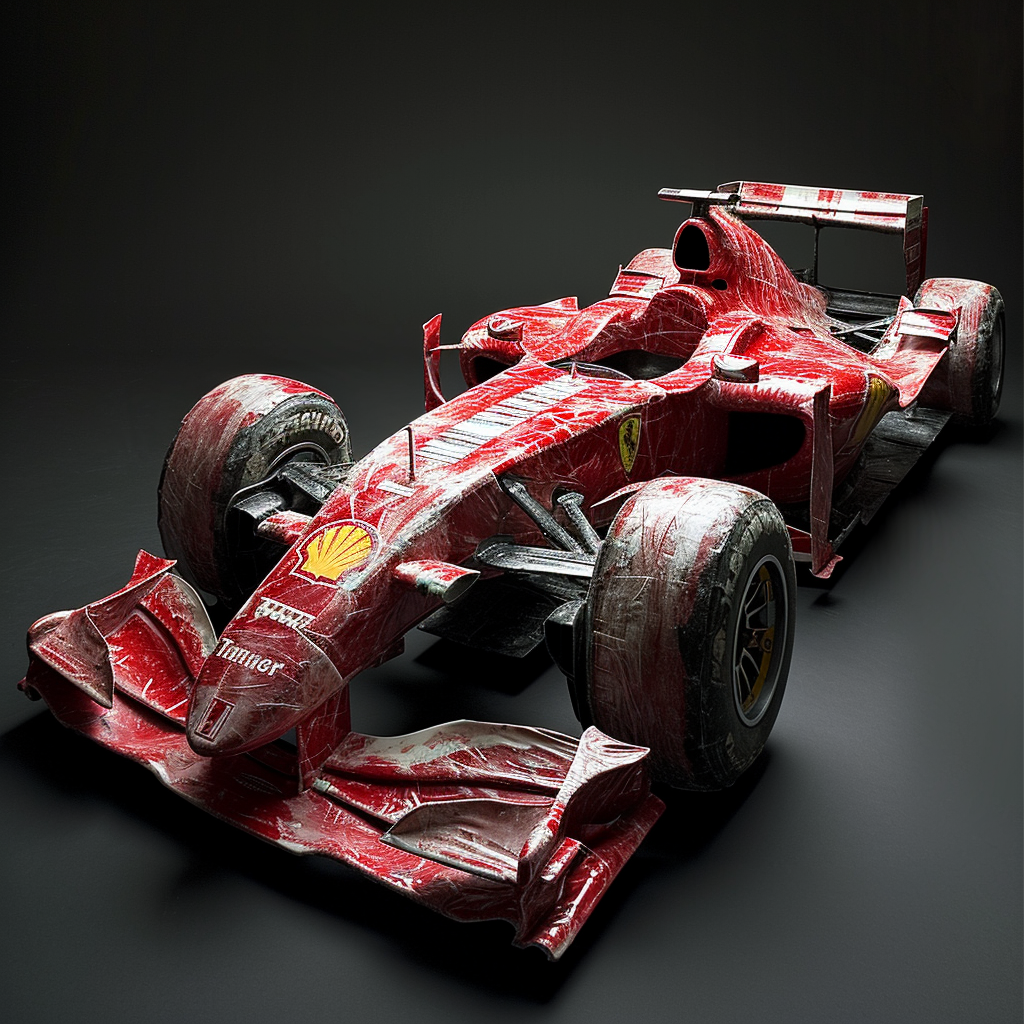 Formula One Car Wrapped in Fresh Meat