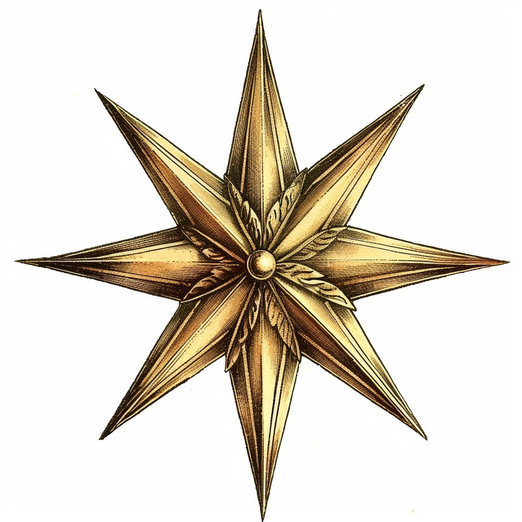 Beautiful four-point star illustration