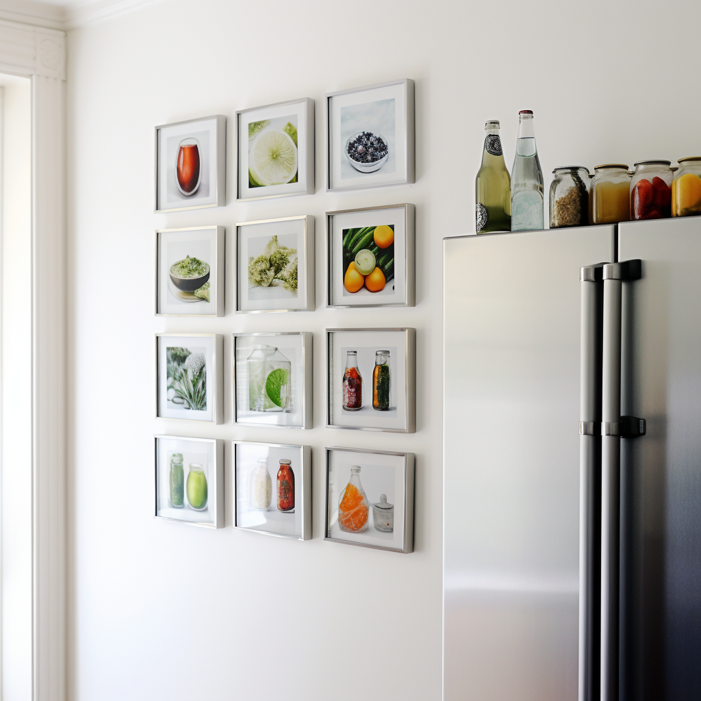 Colorful framed art refrigerator magnets