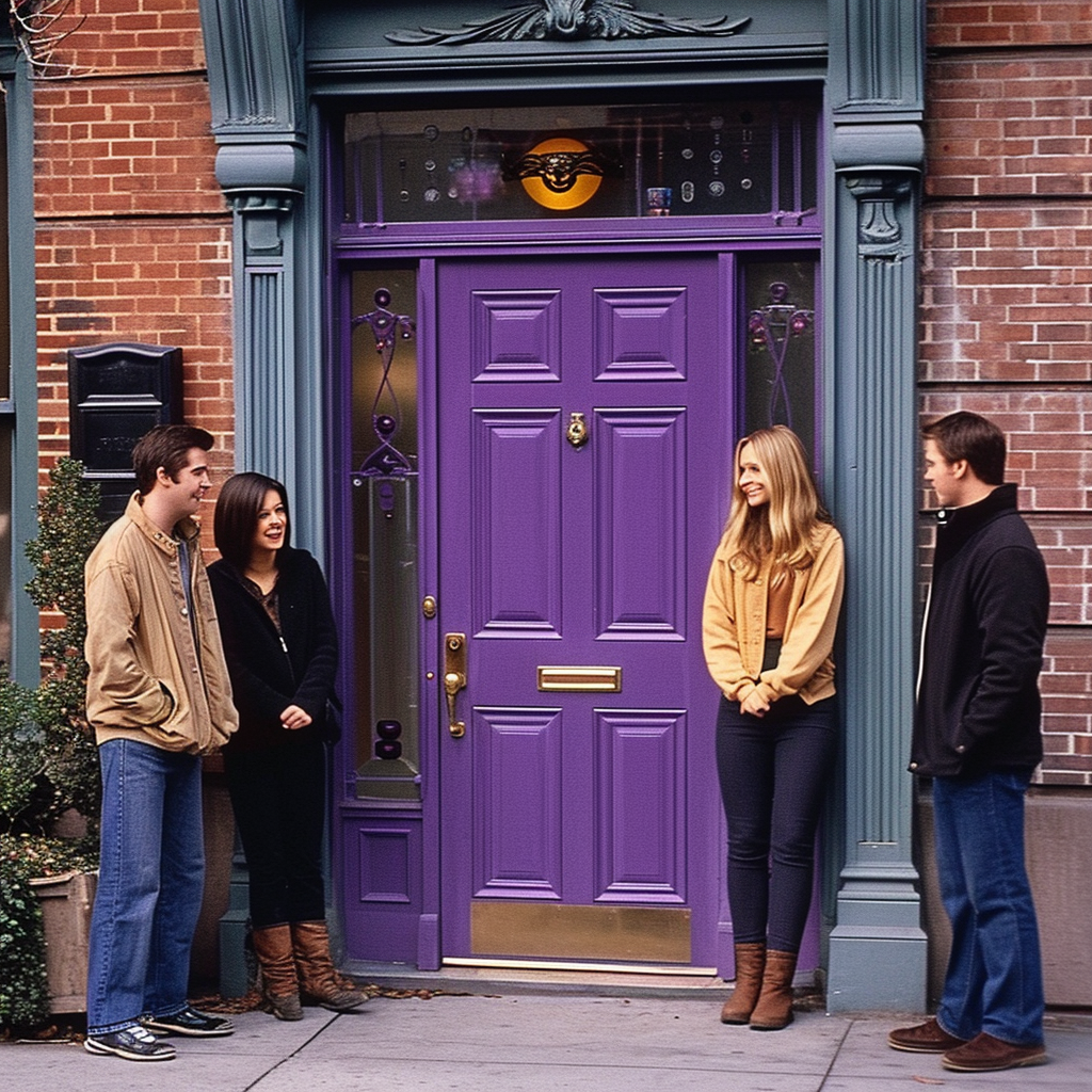 Friends Sitcom Purple Door Picture